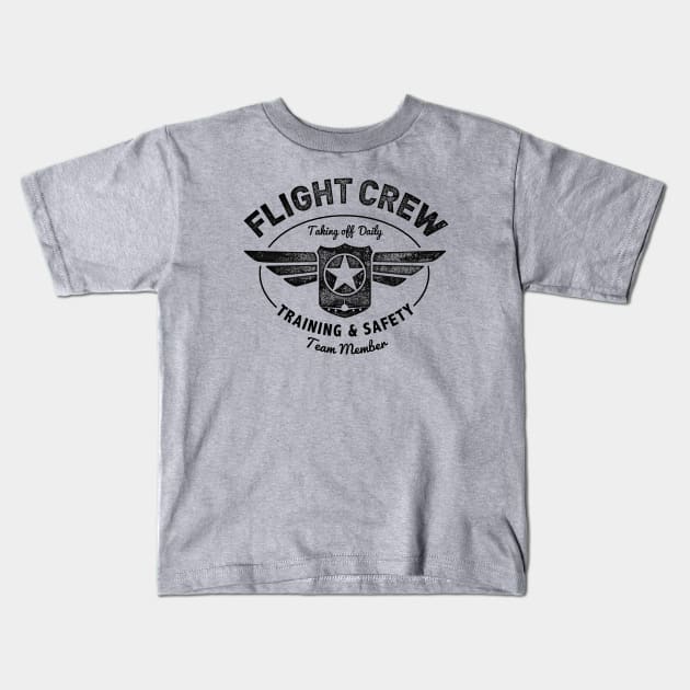 Flight Crew Kids T-Shirt by Alema Art